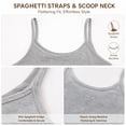 thumbnail image 4 of 2 Pack Ribbed Spaghetti Strap Tank Tops for Women, Scoop Neck Slim Fit Basic Camisoles Soft Stretchy Layering Shirts, 4 of 8