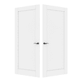 thumbnail image 3 of 72" x 96" Paneled French Door Interior Solid Double Bathroom Pantry Door With Hardware Kit / Handles, 3 of 9