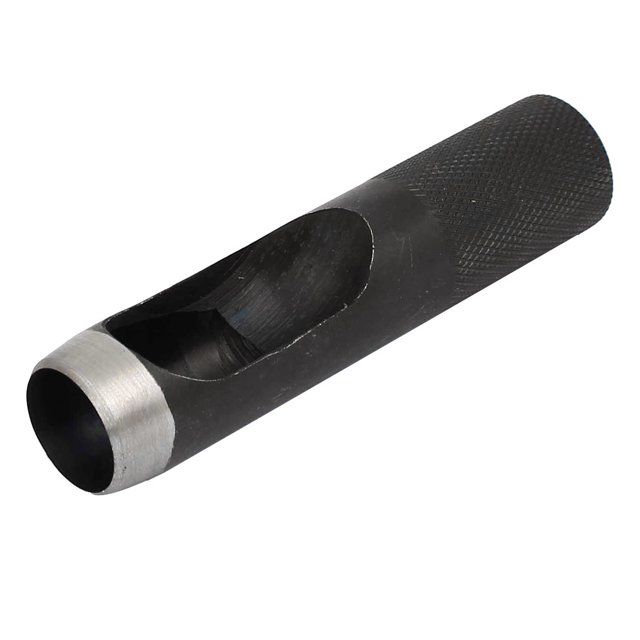 Cinturón de correa de junta de cuero, herramienta de perforación de agujeros, negra, diámetro de 19 mm