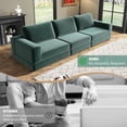 thumbnail image 2 of 106" Convertible Sofa Bed Cloud Modular Sectional Sofa, Modern Deep Seat Folding Sofa for Living Room, Bedroom, No Assembly Required, Corduroy Fabric, Flexible Configurations, 2 of 9
