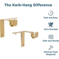 thumbnail image 3 of Kwik-Hang 6717649 Enamel Gold No Drill Curtain Rod Bracket, 3 of 4
