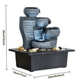 thumbnail image 2 of Indoor 4-Tier Tabletop Water Fountain with LED Lights & Submersible Pump for Home and Office Decor, 2 of 5
