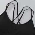 thumbnail image 4 of Women's Cross Back Sports Bra Padded Strappy Medium Support Yoga Bra for Workout Fitness Black 36, 4 of 4