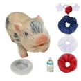 thumbnail image 3 of Piglet de silicona realista, muñeco de cerdo Reborn realista con accesorios, lindo Animal, muñeco de cerdo, Mini cerdito de juguete para rellenos de m negro, 3 of 8