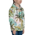 thumbnail image 3 of Kll Unisex Kids Boys Girls Hooded Pocket Pullover Hoodies-Watercolor Palm Tree, 3 of 9