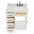 thumbnail image 6 of Ariel Hepburn 37 In. Right Offset Rectangle Sink Vanity With 0.75 In. Carrara White Countertop In White, 6 of 9