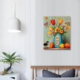 thumbnail image 3 of Nawypu Tulip Flower Farmhouse Canvas Wall Art Farmhouse Pictures Wall Decor Hummingbird Canvas Painting Prints Today I Choose Joy Artwork Modern Home Decoration Framed for Living room Bedroom, 3 of 4