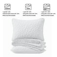 thumbnail image 3 of Bonlino Quilt Bedding Set King Size - Lightweight Quilt Set Summer Farmhouse White, Soft Bedding Bedspread Coverlet Modern Quilt with 2 Pillow Shams for Bedroom Home Bed All Season (Over King, White), 3 of 6