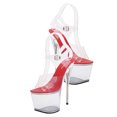 thumbnail image 6 of Raindrops 1 Pair Transparent Super Heels Red Iridescent Heels for Women Parties, 6 of 8