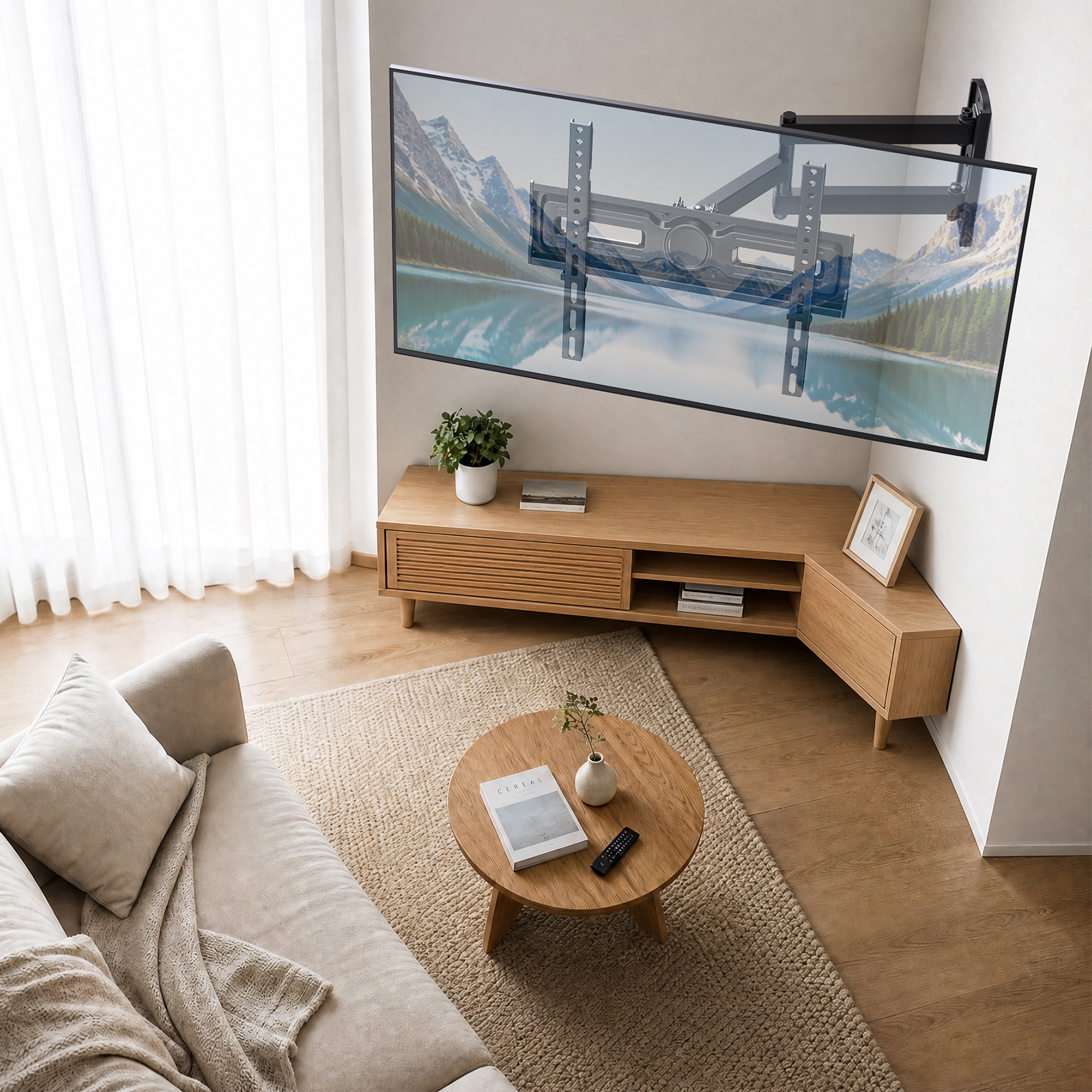 MountFTV Full Motion TV Wall Mount 26-65", Max 88 lbs photo 7