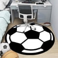 thumbnail image 4 of Belgian Velvet Round Carpet for Sports Theme Game Room Non Floor Mat Computer Chair Mat Reading Area Rug 2362 Inch, 4 of 7