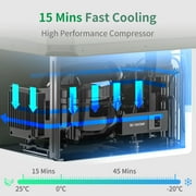 Alpicool Car Refrigerator, 34 qt Portable Refrigerator with Dual Zone 12v Freezer and Fridge,Fast cooling -4℉~68℉ for RV, Travel, Truck,Outdoor, Home,Camper