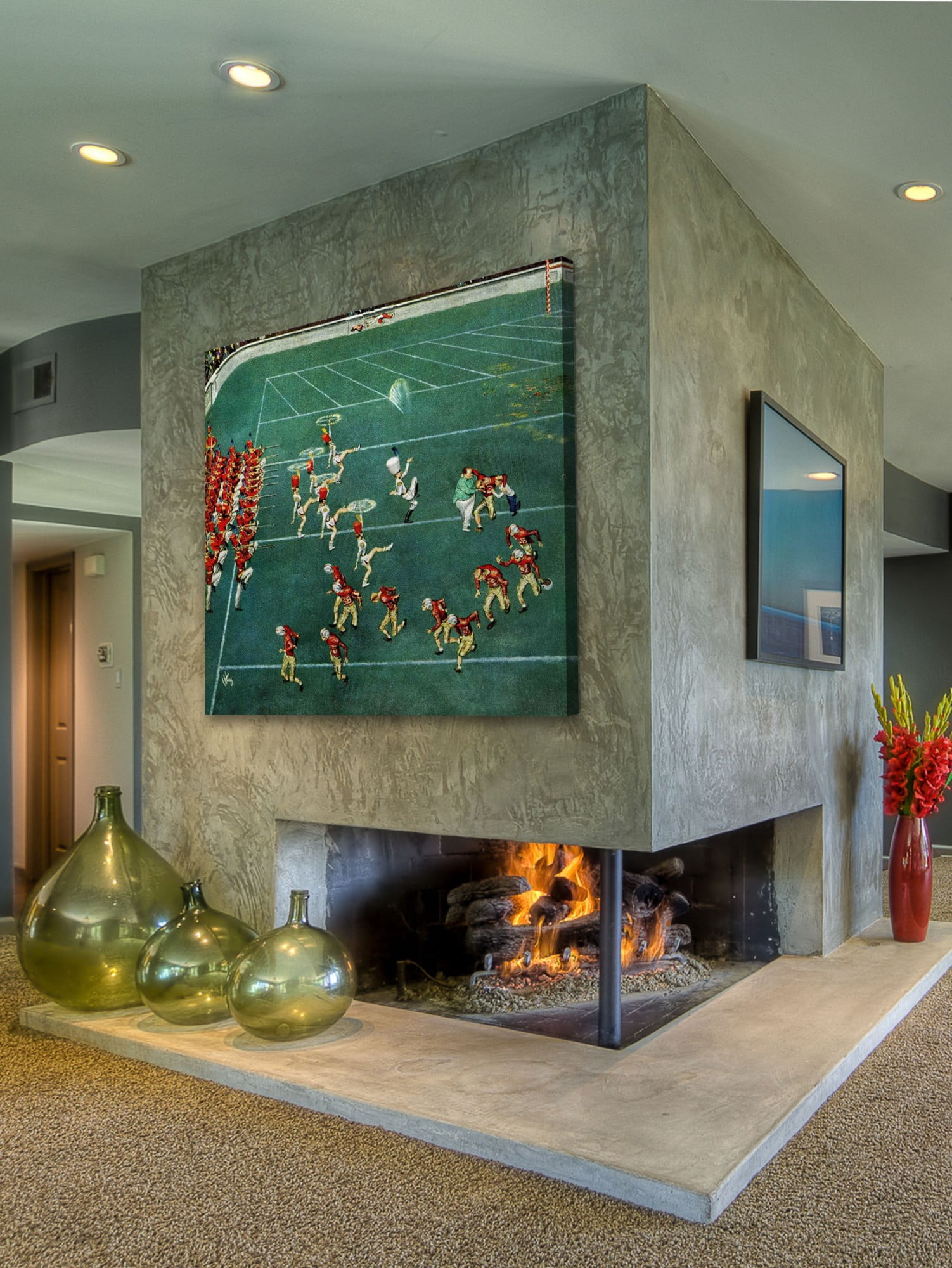 Marmont Hill Marching Band at Halftime by Thornton Utz Painting Print on Canvas