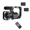 thumbnail image 1 of Camara de video ORDRO AC5 4K WiFi Cámara de video digital Videocámara DV 28MP 3.1 pulgadas IPS Pantalla táctil 12X Zoom óptico Time-lapse Detección de rostro Antivibraciones con 2 piezas Baterías de l Meterk Camara de video, 1 of 7