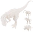 thumbnail image 1 of Recuerdos de fiesta de dinosaurios DIY, juguetes para niños pintados, decoración divertida para el hogar, modelo para decorar para niños pequeños, PVC blanco, 4 piezas, 1 of 6