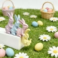 thumbnail image 3 of Easter Decorations Resin Bunny Family Figurine 6.69 Inch Tabletop Decor for Home, Easter Decor Four Rabbits Sculpture for Party Shelf Display, 3 of 7