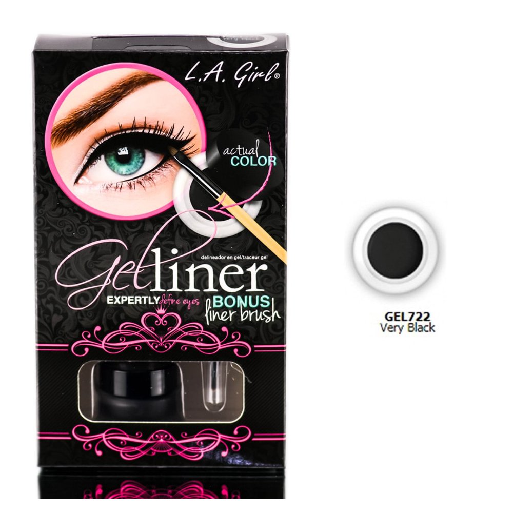 LA Girl Gel Liner Kit Color Jet Black