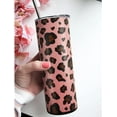 thumbnail image 6 of Leopard Tumbler,Pink Leopard Skinny Tumblers,Vacuum Insulated Tumbler With Straw,Cute 20 Oz Travel Tumbler,Birthday Gift for Women,Mom,Bridesmaid,Sister Co-worker,Boss and Friends, 6 of 6