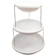 thumbnail image 2 of Sunjoy Tech 2/3 Tier Twist Fold Party Bowl Serving Plate Collapsible Nesting Plastic Platter Dips Nuts Candy Fruit Snack Space Saving Server, 2 of 8