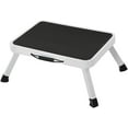 thumbnail image 1 of 1 Tier Step Stool, Step Stool, Ladder, Stool, Steel, Non-Slip, Foldable, With Handle, Load Capacity 150 Kg, Ideal For Caravan, White, Gsl01Wt, 1 of 5