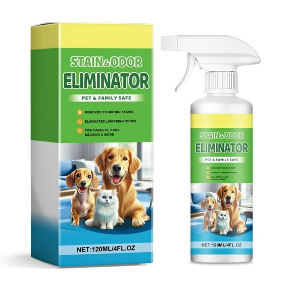 Enzyme Cleaner & Odor Eliminator for Strong Odor - Pet Stain Remover for Carpet, Upholstery, Hardwood, Dog & Cat Urine - Powerful Deodorizer for Home, Floors, Furniture, & Carpet Cleaning