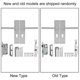 thumbnail image 3 of European Style Door Handle Lock, Mechanical Security Lock for Bedroom, Living Room, 3 of 4