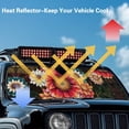 thumbnail image 5 of Binienty Car Sun Shade Windshield Boho Dahlia Floral Sun Blocker For Car Windshield for Jeep Wrangler TJ JK JKU Sport Sahara Rubicon 2 Door & 4 Door Easy to Install Front Window Shades, 5 of 7