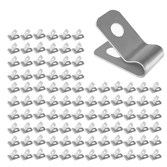 100 x Fence Wire Clamps-Silver