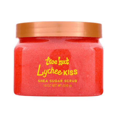 Tree Hut Lychee Kiss Shea Butter Sugar Body Scrub, 18 oz