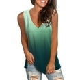 thumbnail image 1 of Playeras,Blusas y Tops,Ropa para Mujer Las mujeres camisetas sin mangas Blusas de manga corta para mujer, camiseta informal holgada, camisetas básicas, camisetas sin mangas (Green, XXL), 1 of 5