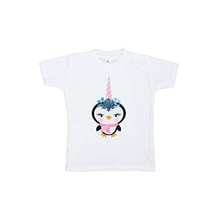 

7 ate 9 Apparel Girl s Penguin Unicorn T-Shirt 4T White