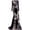 Purple-a, variant on HaCpiu Women's Skeleton Print Velvet Maxi Dress, Long Sleeve Halloween Gown with 3D Floral Applique, Gothic Evening Dress & Fancy Cosplay Costume
