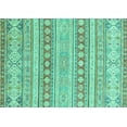 thumbnail image 1 of Ahgly Company Indoor Rectangle Abstract Turquoise Blue Modern Area Rugs, 8' x 10', 1 of 4