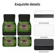 thumbnail image 5 of XMXT Waterproof Floor Mats for Cars, Handle Neon Green Print Car Floor Mats All Weather Universal Fit Auto Carpet Car Accessories, 4 Piece, 5 of 6