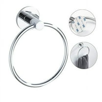 ODOMY Adhesive Towel Ring Self Adhesive Hand Towel Ring Stainless Steel Rustproof Bathroom Towel Holder Wall Mount