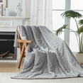thumbnail image 3 of Westinghouse 50x60" Electric Throw Heated Blanket, Soft Flannel Electric Blanket, 6 Heating Levels& 2-10 Hours Time Setting, Machine Washable, Charcoal 50x60, 3 of 7