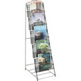 thumbnail image 2 of Safco Onyx 5 Pocket Steel Metal Floor Magazine Rack in Black, 2 of 4