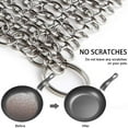 thumbnail image 3 of OUSITAID Cast Iron Cleaner Steel Scrubber, 6x6" Cookware Cleaner for Skillet, Wok, Pot, Pan, Hygenic Option to Scouring Pad, Not Rust, Protects Cookware Seasoning, 3 of 6