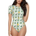 thumbnail image 1 of Fotbe St. Patrick's day Body de Mujer con Cuello Redondo y Mangas Cortas, Sin Mangas Ajustado, Suave, Cómodo y Básico-XX-Large, 1 of 7
