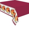 The Pioneer Woman Harvest Burgundy Floral Thanksgiving Plastic Party Tablecloth, 108 Inches x 54 Inches, 2 count