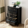 thumbnail image 2 of Dresser for Bedroom, Tall 5 Drawer Dresser with Deep Drawers & Metal Knobs, 2 of 5