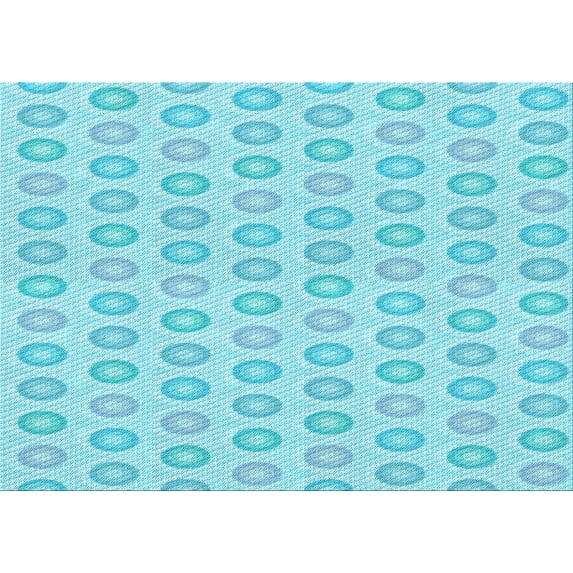 Ahgly Company Indoor Rectangle Patterned Blue Diamond Blue Area Rugs, 8' x 10'