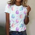 thumbnail image 2 of XMMSWDLA Cute Tops for Women 2024 Summer Cartoon Graphic Print Shirts for Teen Girls Tops Spring Blouses Casual Work Shirts for Women, 2 of 3