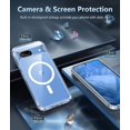 thumbnail image 5 of KOMI for Google Pixel 8A Case: Support Magnetic Charging Frosted Translucent Back Protective Phone Cover - Matte Military Grade Full Protection Drop Proof Shockproof Tough Cases - 6.1 inch (Black), 5 of 5