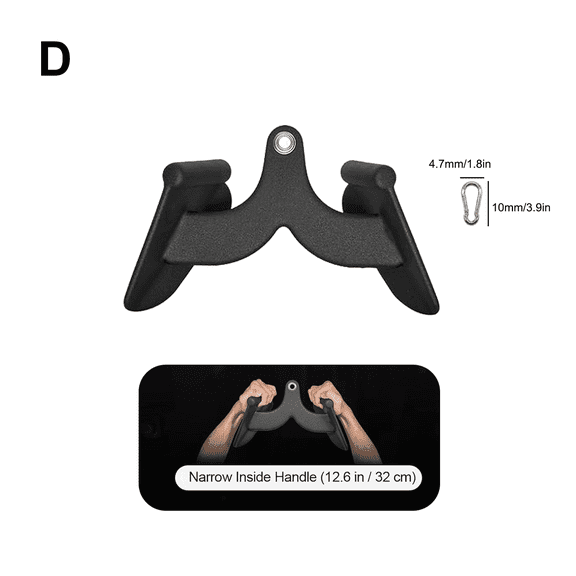 CPWVKI LAT Pull Down Bar Attachments Cable Machine Rowing Narrow Grip Handle V-Bar Back Strength Trainer Grip Bicep Tricep Workout Home Gym Fitness