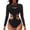 Black, variant on Womens Monokini Women's Solid Color Blouse Bikini Suit Strap Swimsuit Sexy Swimsuit Suit Monokini Black L