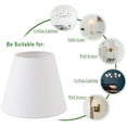 thumbnail image 3 of Chandelier Shades Set of 6,Small lamp Shades clip on bulb, mini lamp shade with White Linen Dia 3"Top x 6"Bottom x 5"H (White, 3x6x5")$$Tools & Hardware Other, 3 of 8
