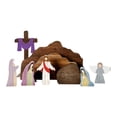 thumbnail image 2 of Wooden Easter Decoration Tray Set - Empty Tomb Resurrection Scene, Hand-Painted Crosses & Figures for Home Office, Desktop and Holiday Decor, 2 of 8