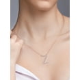 thumbnail image 6 of Imperial 1/20Ct TDW Diamond Alphabet Z Pendant Necklace for Women in Pink Gold Plated Sterling Silver, 6 of 6
