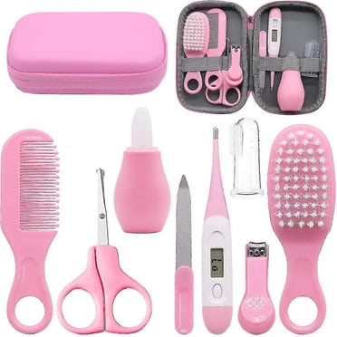 8pcs Baby Grooming Kit, Newborn Baby Care Accessories With Zipper Box, Baby Hair Nail Thermometer Care Set, Baby Healthcare Set For Newborn Infant, To